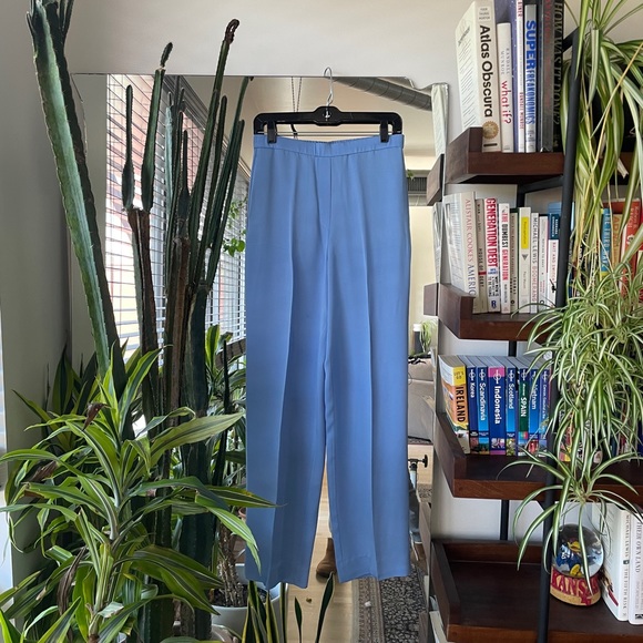 Robin Blue Silk Pants - Picture 2 of 8